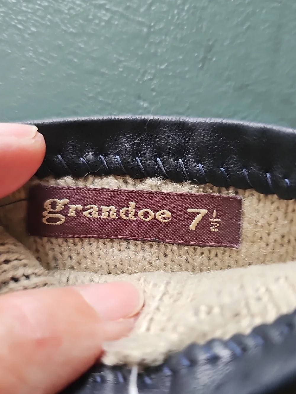 Grandoe‎ Vintage Leather Knit Lined Gloves Womens Size 7.5 Black Winter Classic